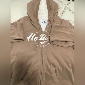 Brown Hollister hoodie